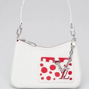 Louis Vuitton x YK White/Red Epi Painted Dots Leather Marellini Bag